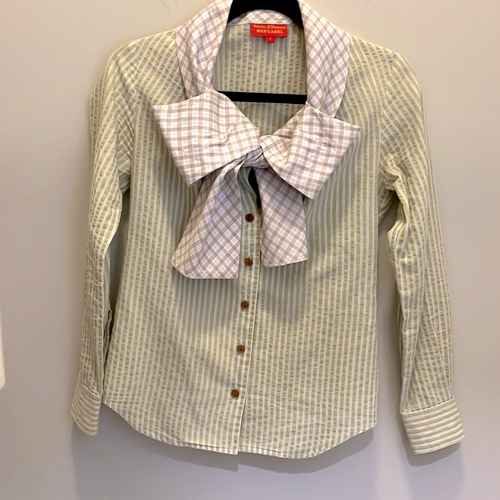Vintage Vivienne Westwood Red Label Bow Tie Blouse